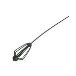 Fishing feeder with rod, approximate 50 grams, 25 cm, dark green color